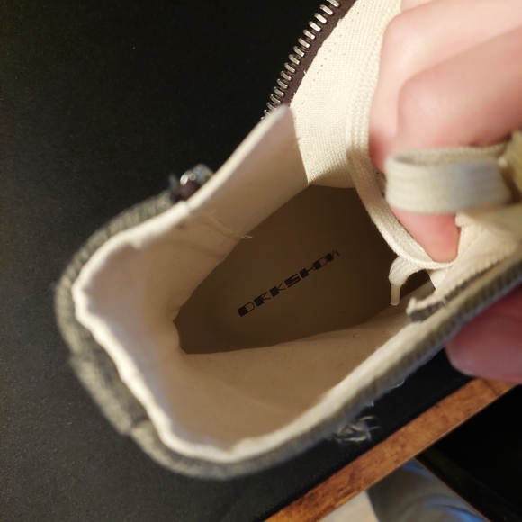 Rick Owens DRKSHDW Slashed Sneakers Mineral Pearl / Milk, size 11. - Picture 12 of 12